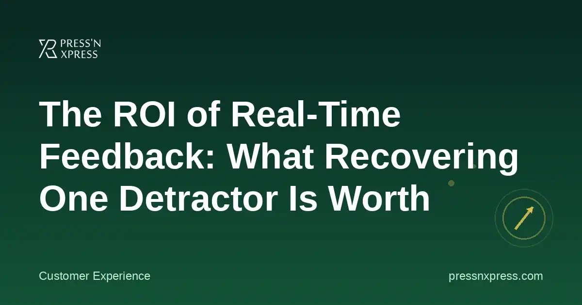 The ROI of Real-Time Feedback: What Recovering One Detractor Is Worth