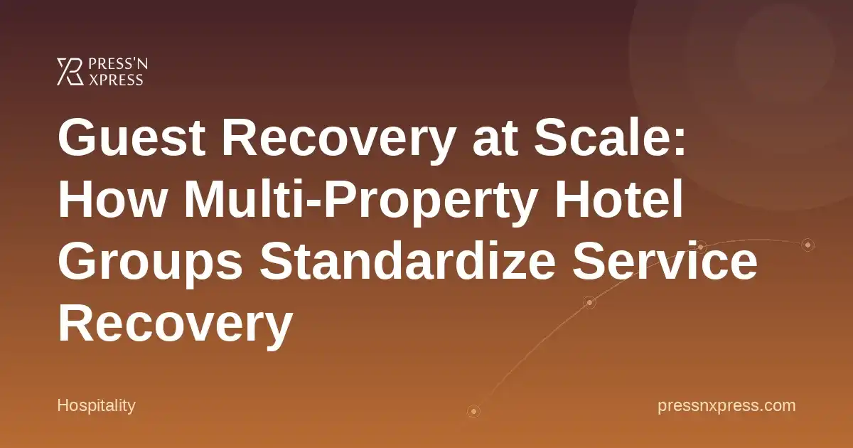 Guest Recovery at Scale: How Multi-Property Hotel Groups Standardize Service Recovery