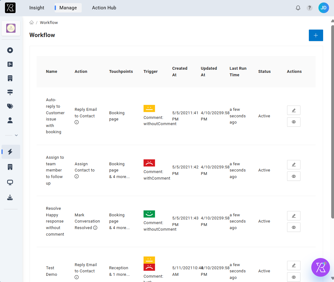 ActionHub Dashboard